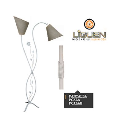 Lámpara de Pie 715-6 Doble lectora flor BLANCO (No incluye Pantalla)