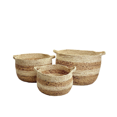 SET X3 CANASTOS FIBRA NATURAL 17X21X25