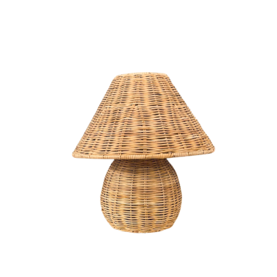 VELADOR RATTAN OSCURO 30X32CM