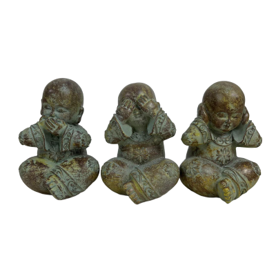 BUDA RESINA 11CM SET X3